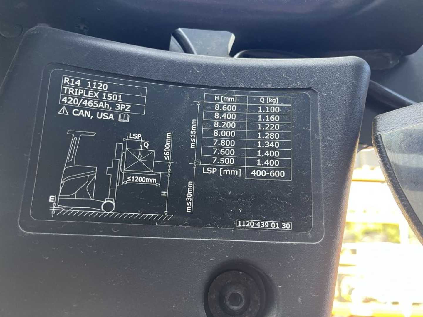 Used Forklift Linde R14 Aukšto kėlimo krautuvas su vairuotojo sėdyne (Image 7) Used Forklift Linde R14 Aukšto kėlimo krautuvas su vairuotojo sėdyne (Image 7)
