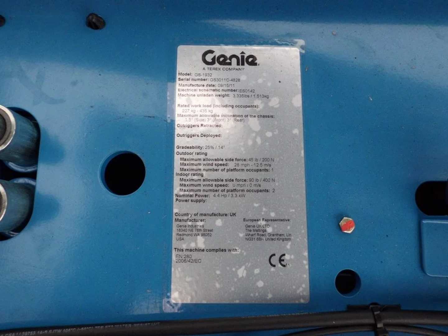 Used Forklift Genie GS 1932 /bj2011 Kiti (Image 8) Used Forklift Genie GS 1932 /bj2011 Kiti (Image 8)