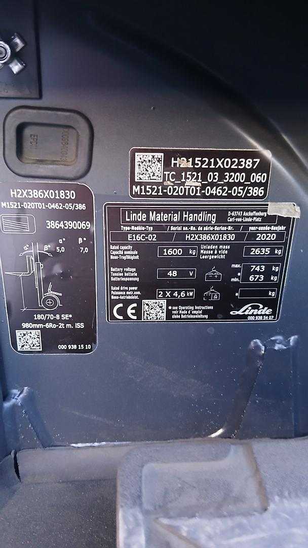Used Forklift Linde E16C-02 Krautuvas su stumiamu stiebu (Image 2) Used Forklift Linde E16C-02 Krautuvas su stumiamu stiebu (Image 2)