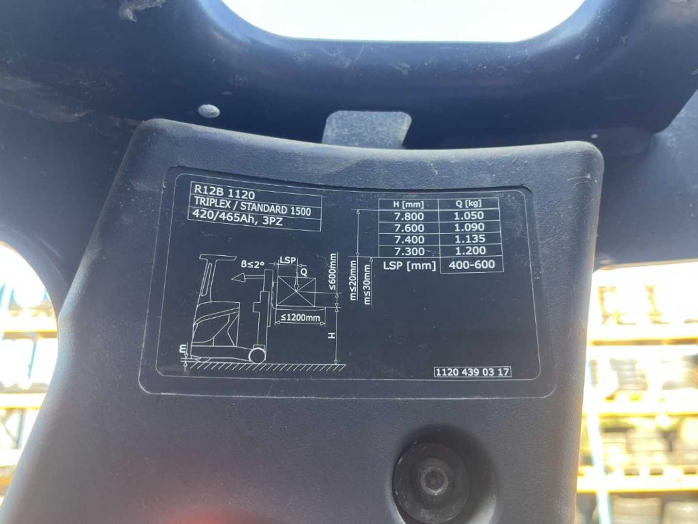 Used Forklift Linde R12B-01 Krautuvas su stumiamu stiebu (Image 6)