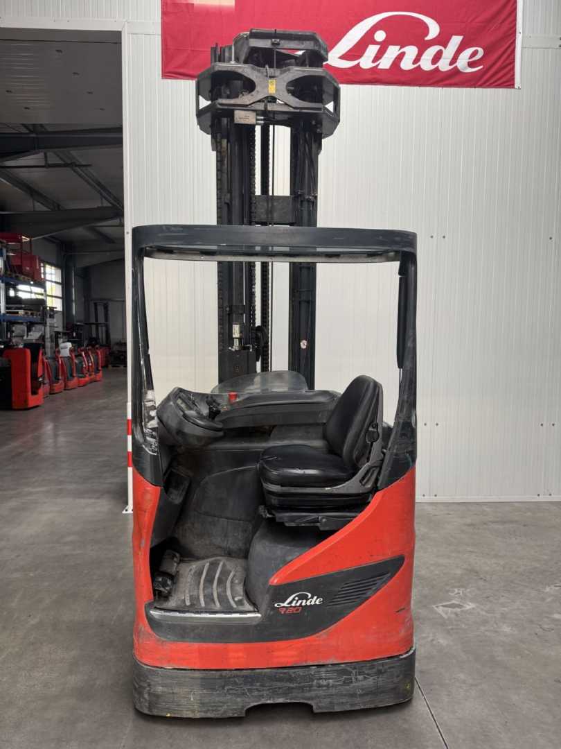 Used Forklift Linde R20 -01Triplex Klammergabel Krautuvas su stumiamu stiebu (Image 3)