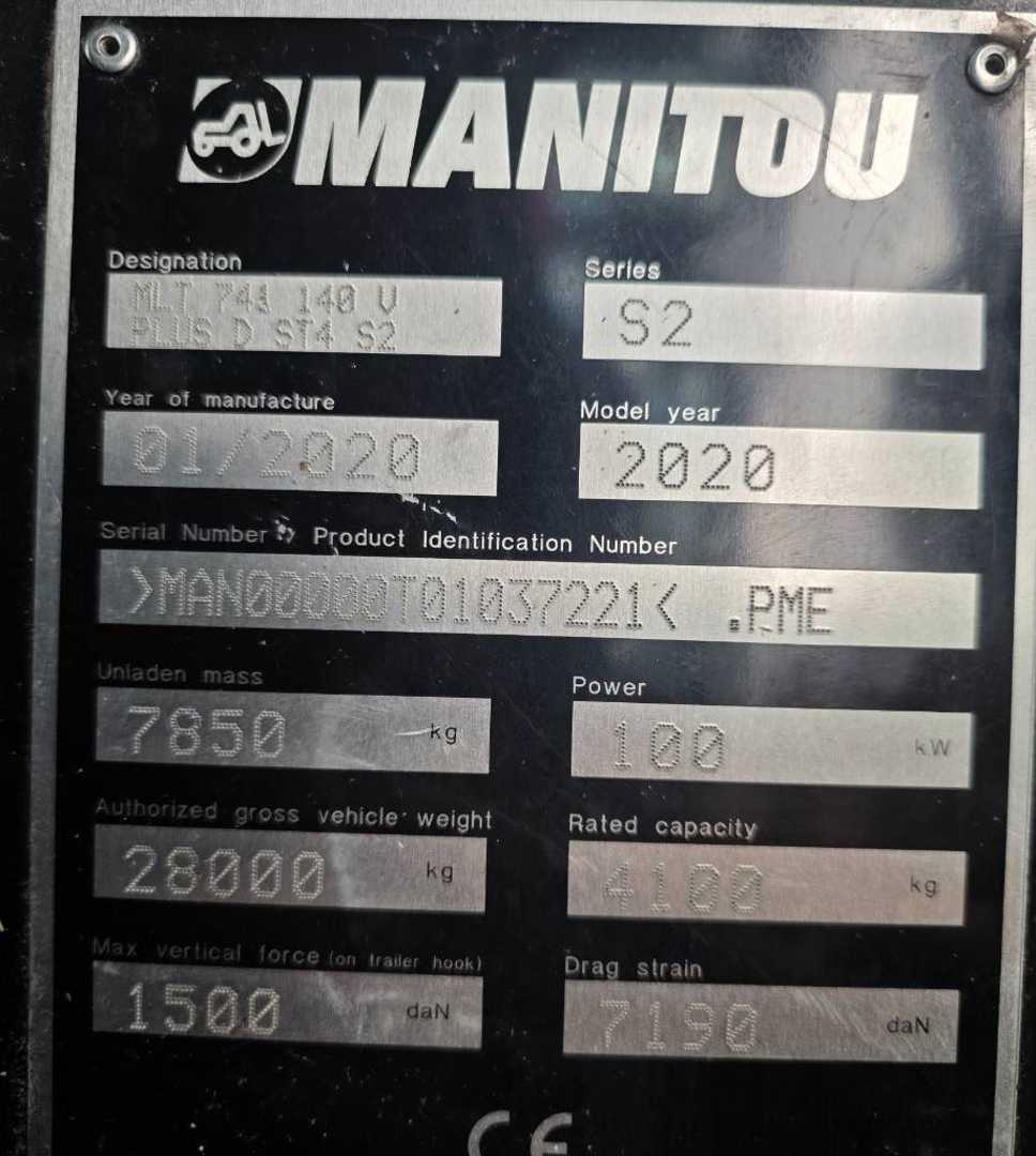 Used Forklift Manitou MLT 741 140V+ ST4 S2 2020 PREMIUM Krautuvas su teleskopine svirtimi (Image 15)