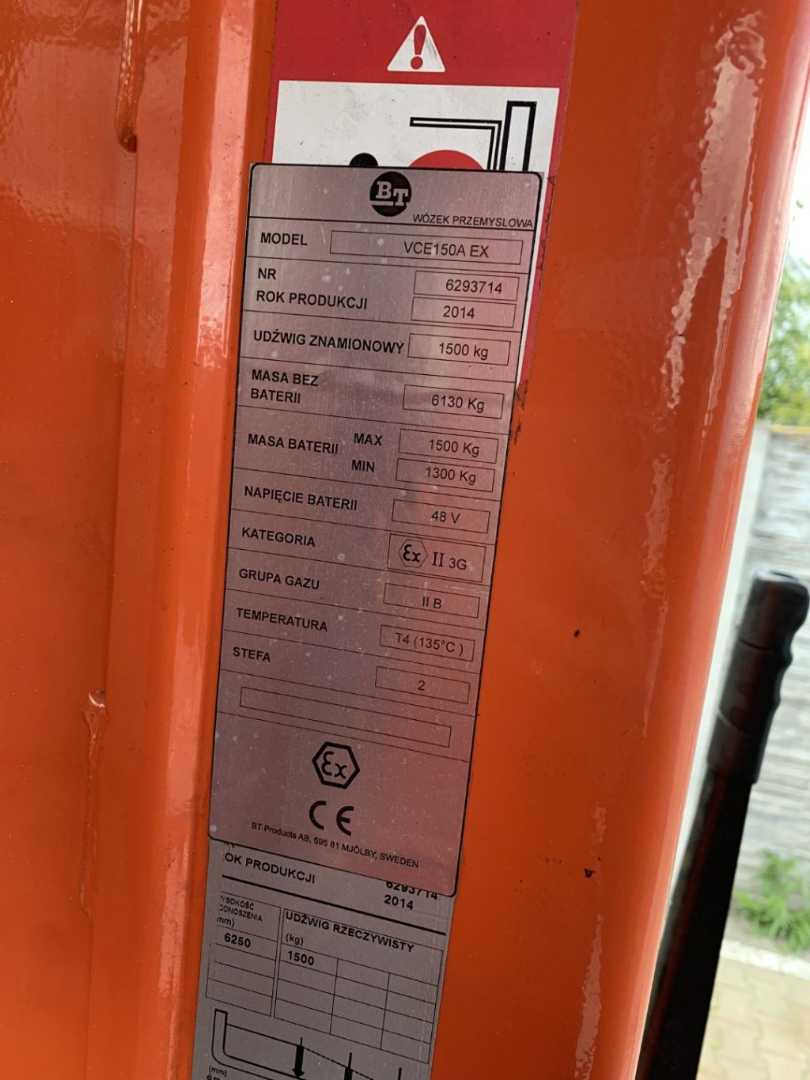 Used Forklift BT VCE150A Vidutinio kėlimo krautuvas (2,5–6 m) (Image 3) Used Forklift BT VCE150A Vidutinio kėlimo krautuvas (2,5–6 m) (Image 3)