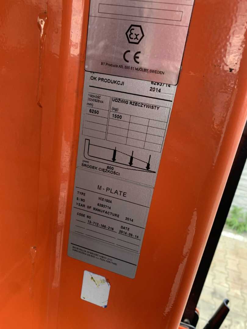 Used Forklift BT VCE150A Vidutinio kėlimo krautuvas (2,5–6 m) (Image 4) Used Forklift BT VCE150A Vidutinio kėlimo krautuvas (2,5–6 m) (Image 4)