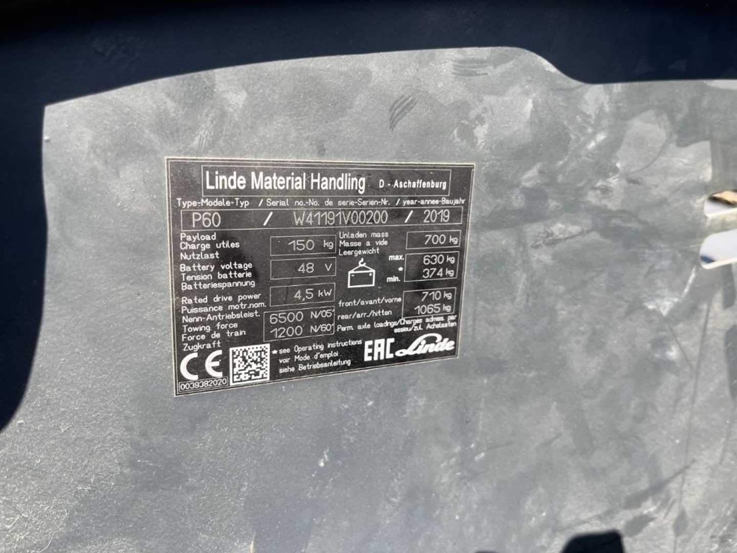 Used Forklift Linde P60 Vilkikas (Image 4) Used Forklift Linde P60 Vilkikas (Image 4)
