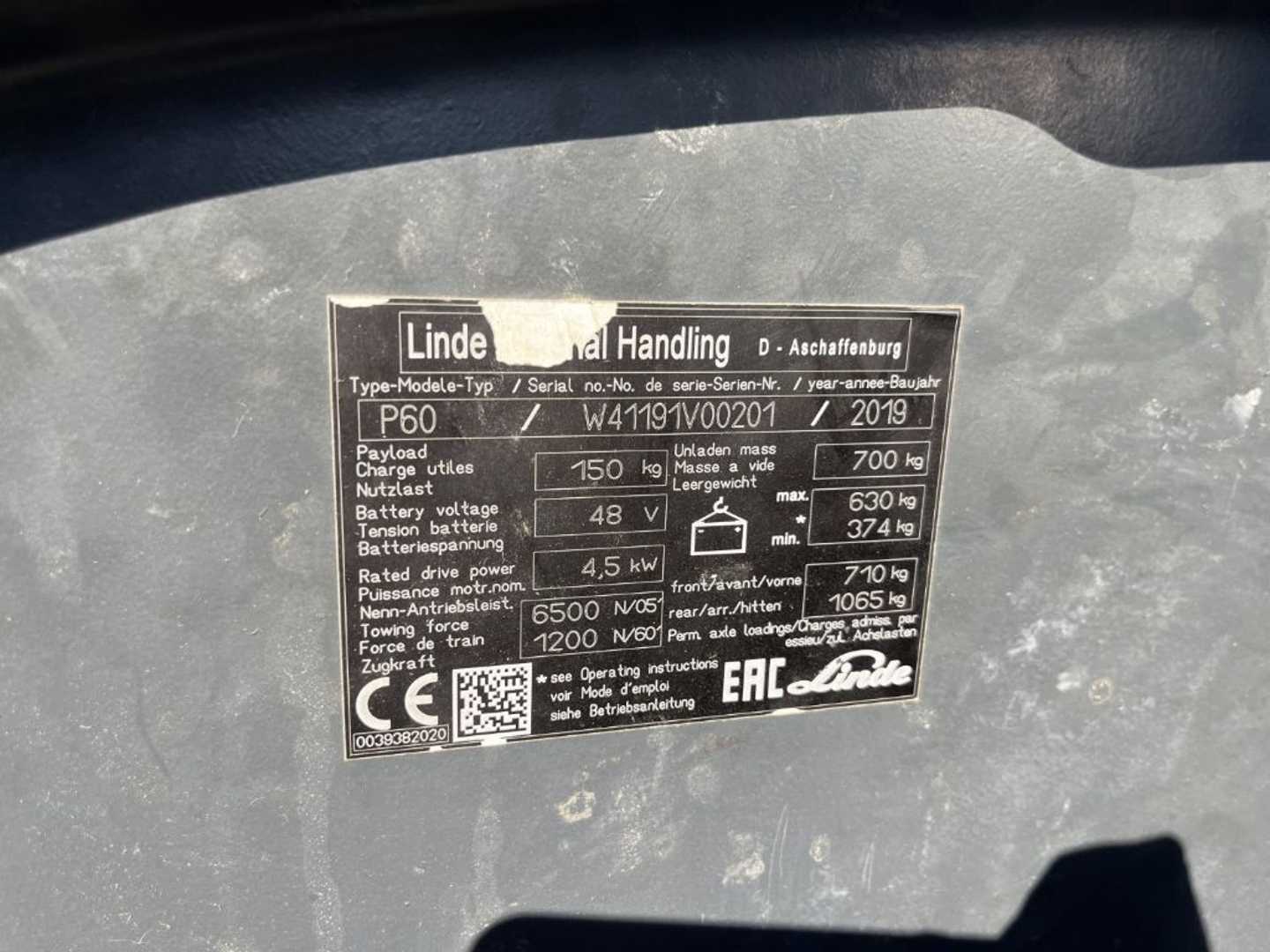 Used Forklift Linde P60 Vilkikas (Image 4) Used Forklift Linde P60 Vilkikas (Image 4)