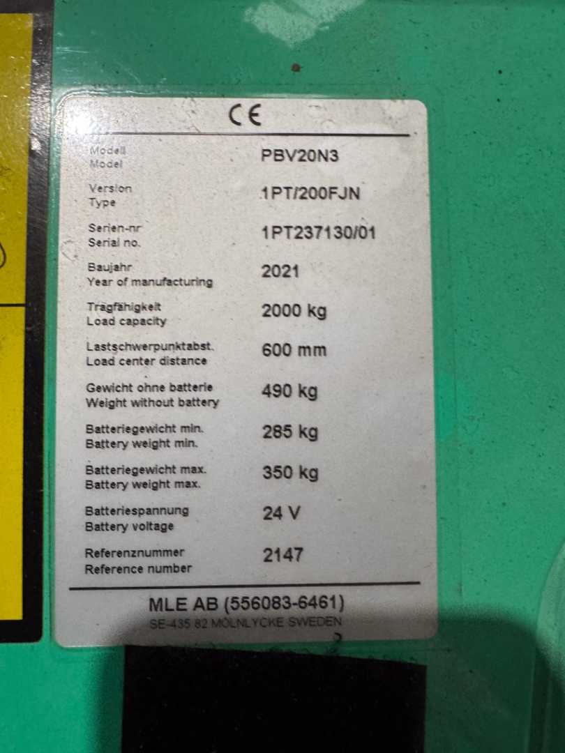 Used Forklift Mitsubishi PBV25N3 - 207 Std. - HH 135 mm - Niederhubwagen Žemas vežimėlis (pusiau elektrinis) (Image 7) Used Forklift Mitsubishi PBV25N3 - 207 Std. - HH 135 mm - Niederhubwagen Žemas vežimėlis (pusiau elektrinis) (Image 7)