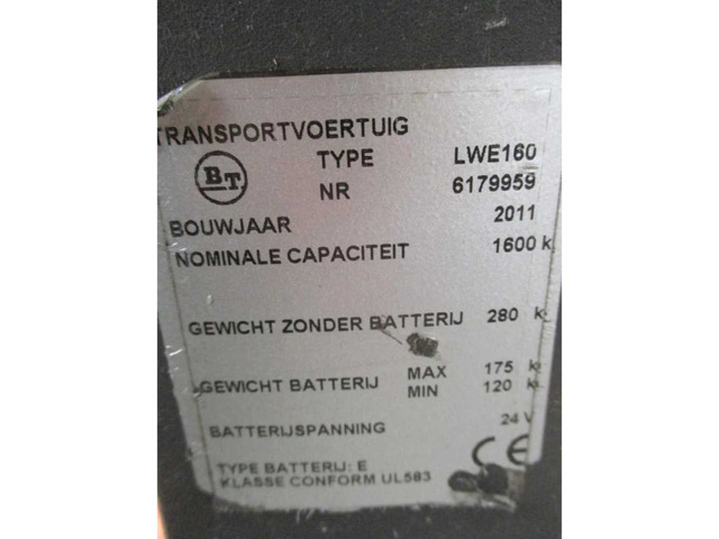 Used Forklift BT LWE160 Žemo kėlimo krautuvas su grąžulu (Image 8) Used Forklift BT LWE160 Žemo kėlimo krautuvas su grąžulu (Image 8)