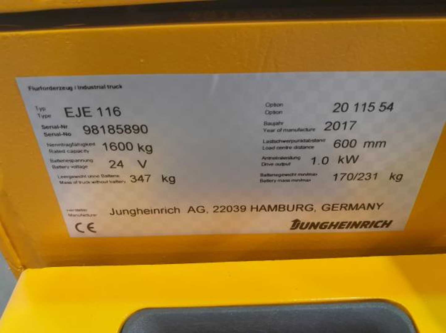 Used Forklift Jungheinrich EJE 116 115-54 Žemo kėlimo krautuvas su grąžulu (Image 4) Used Forklift Jungheinrich EJE 116 115-54 Žemo kėlimo krautuvas su grąžulu (Image 4)