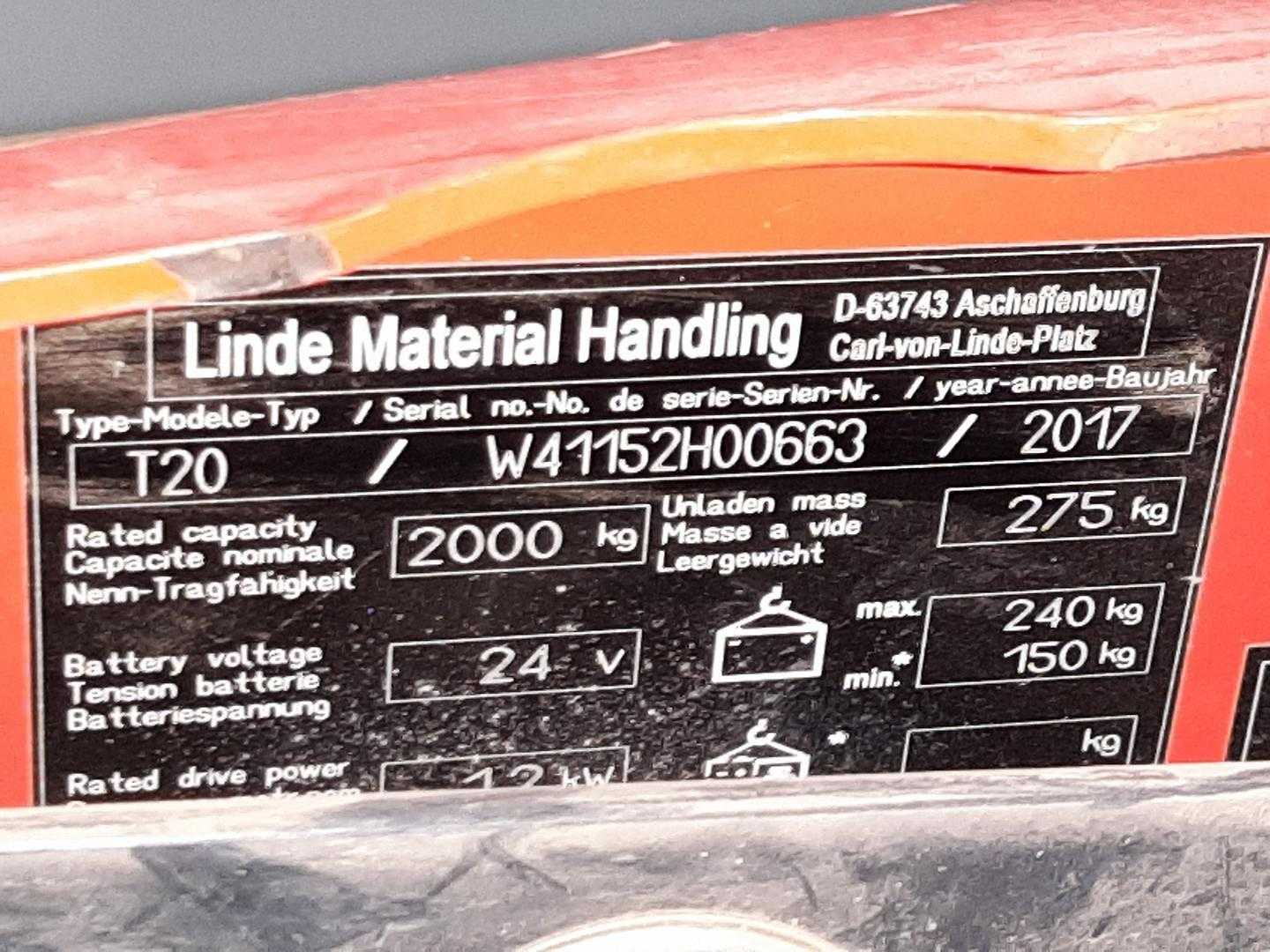 Used Forklift Linde T20 Žemo kėlimo krautuvas su grąžulu (Image 4) Used Forklift Linde T20 Žemo kėlimo krautuvas su grąžulu (Image 4)