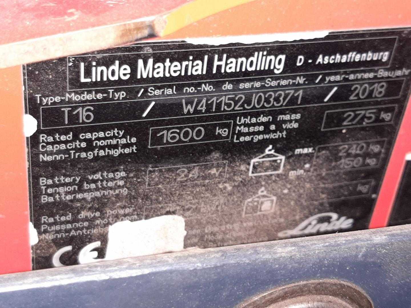 Used Forklift Linde T16 Žemo kėlimo krautuvas su grąžulu (Image 4) Used Forklift Linde T16 Žemo kėlimo krautuvas su grąžulu (Image 4)