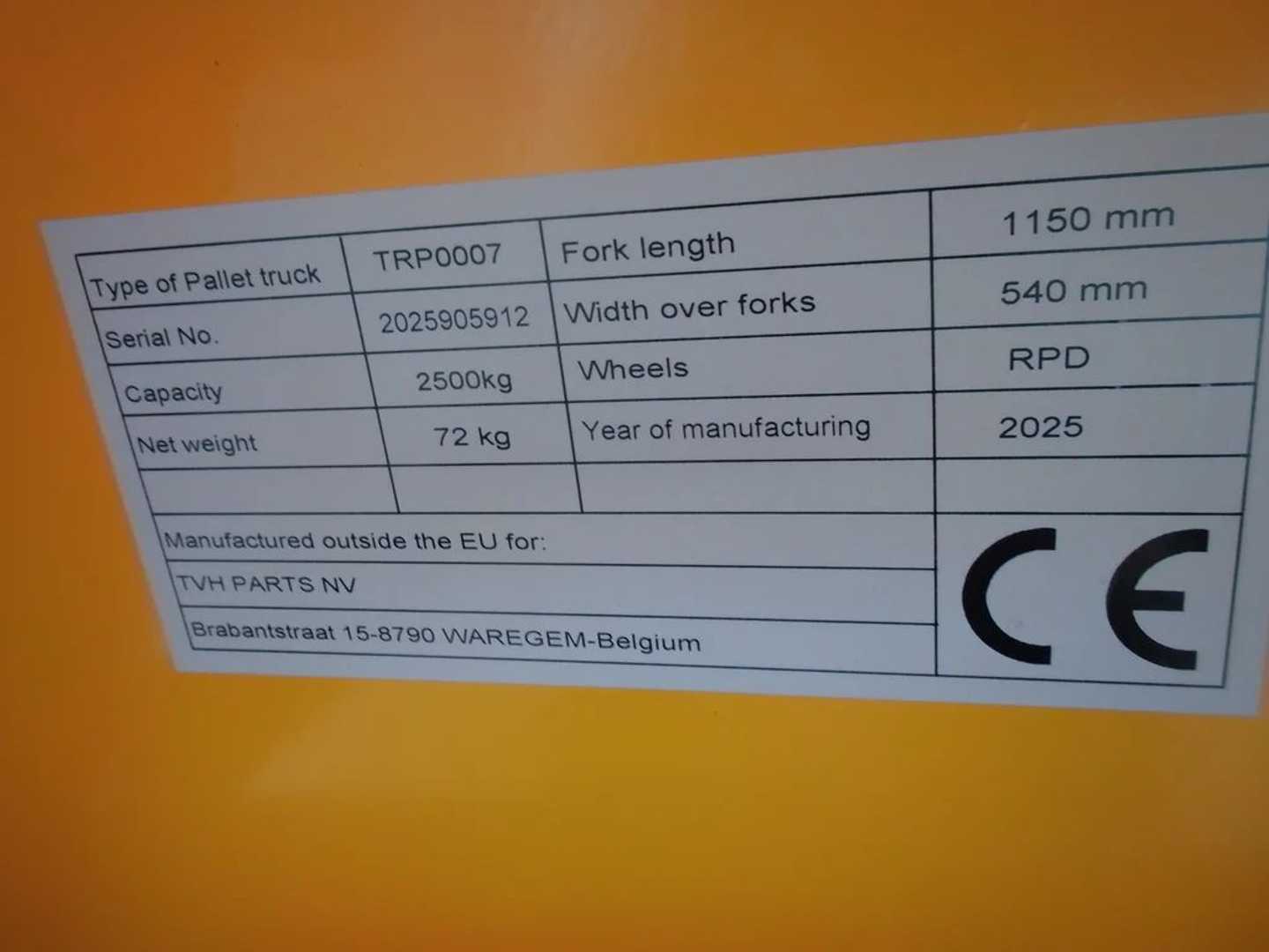 Used Forklift Other TRP0007 Žemo kėlimo krautuvas su grąžulu (Image 2)