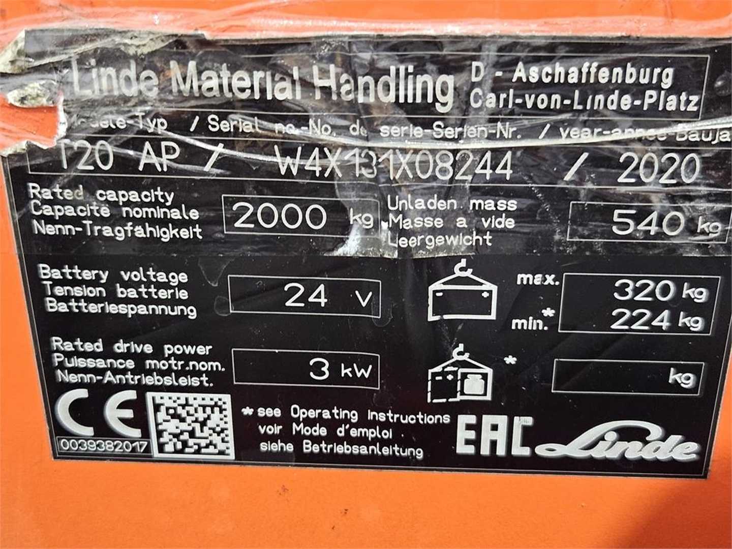 Used Forklift Linde T20AP Žemo kėlimo krautuvas su grąžulu (Image 4) Used Forklift Linde T20AP Žemo kėlimo krautuvas su grąžulu (Image 4)