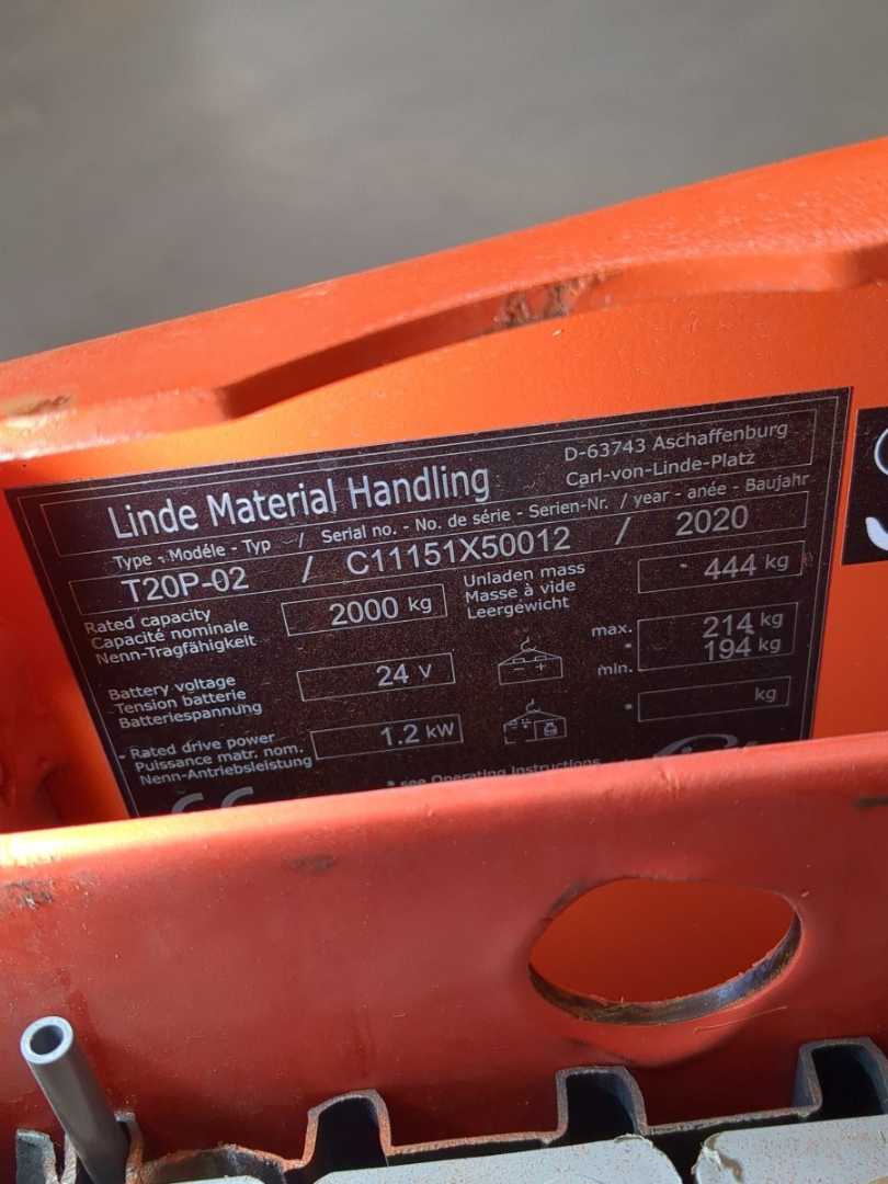 Used Forklift Linde T20P-1151-02 Žemo kėlimo krautuvas su vairuotojo stovu (ar keleivio platforma) (Image 6)
