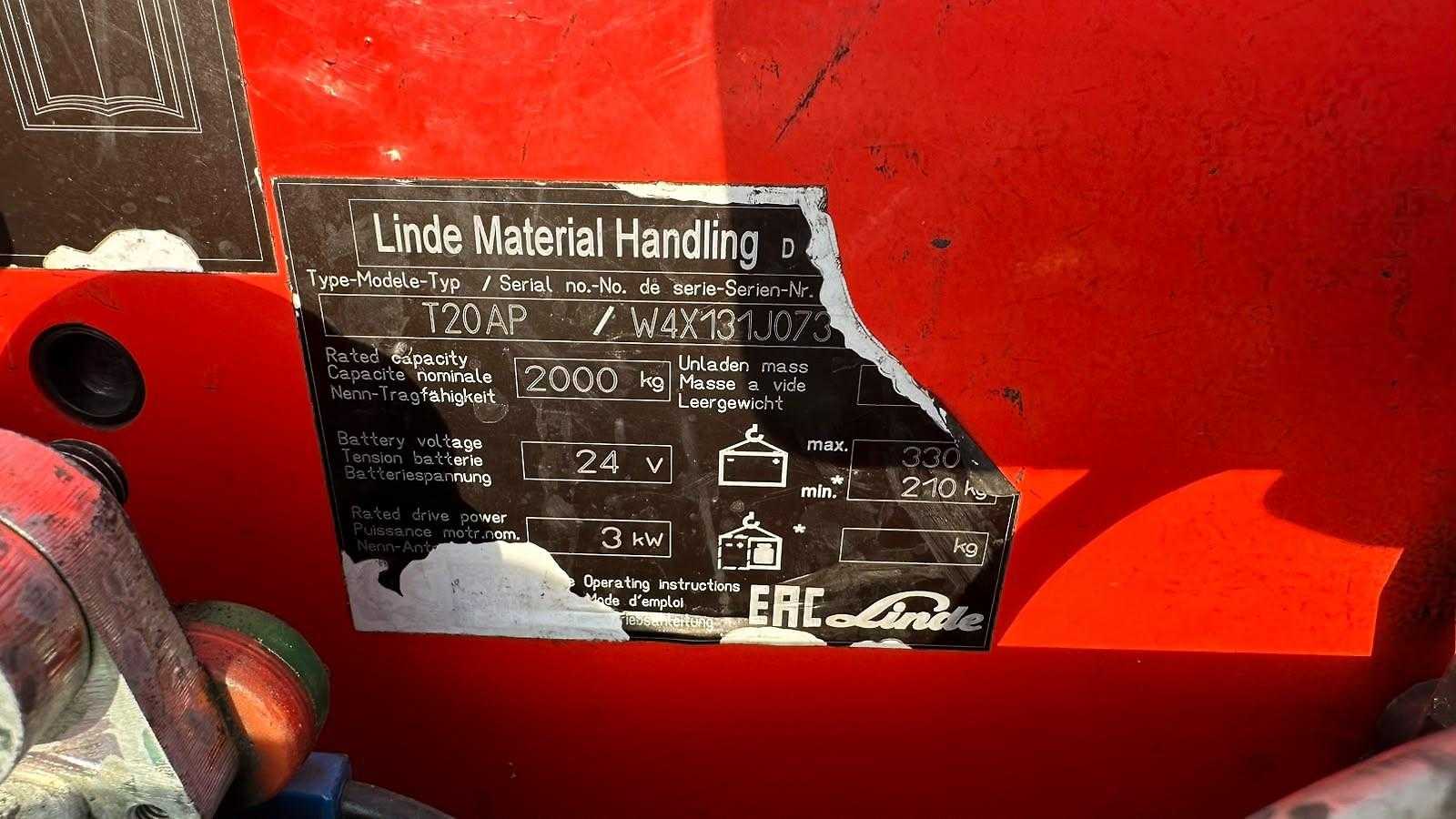 Used Forklift Linde T 20 AP Žemo kėlimo krautuvas su vairuotojo stovu (ar keleivio platforma) (Image 2) Used Forklift Linde T 20 AP Žemo kėlimo krautuvas su vairuotojo stovu (ar keleivio platforma) (Image 2)