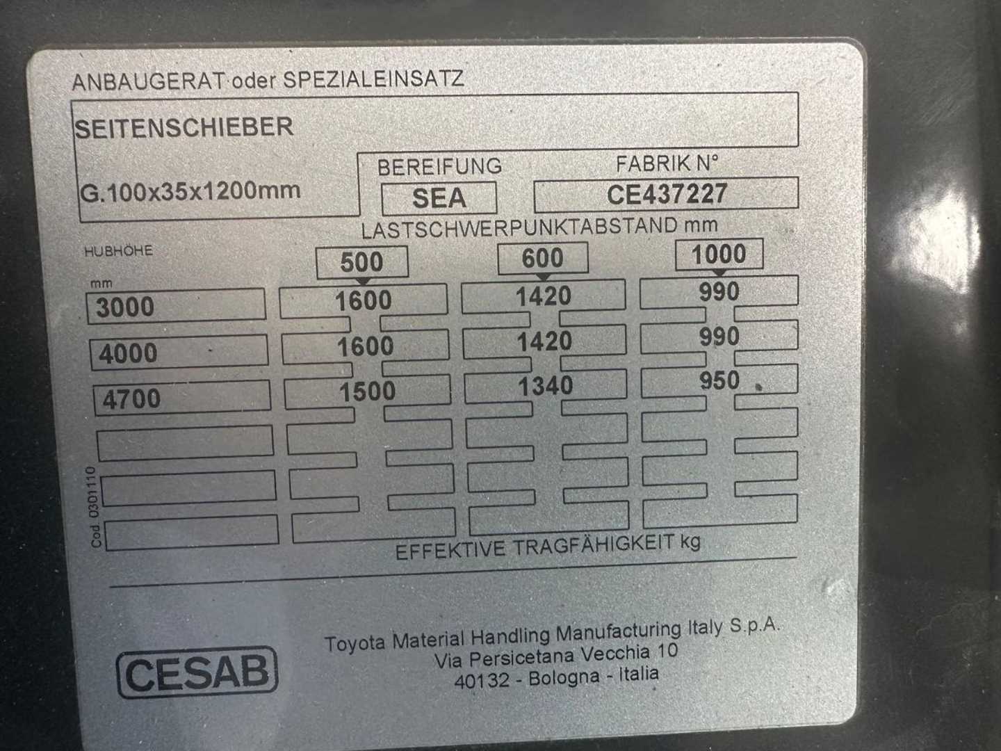 Used Forklift Cesab B316II 3 riteņu dakšu iekrāvējs (Image 8) Used Forklift Cesab B316II 3 riteņu dakšu iekrāvējs (Image 8)