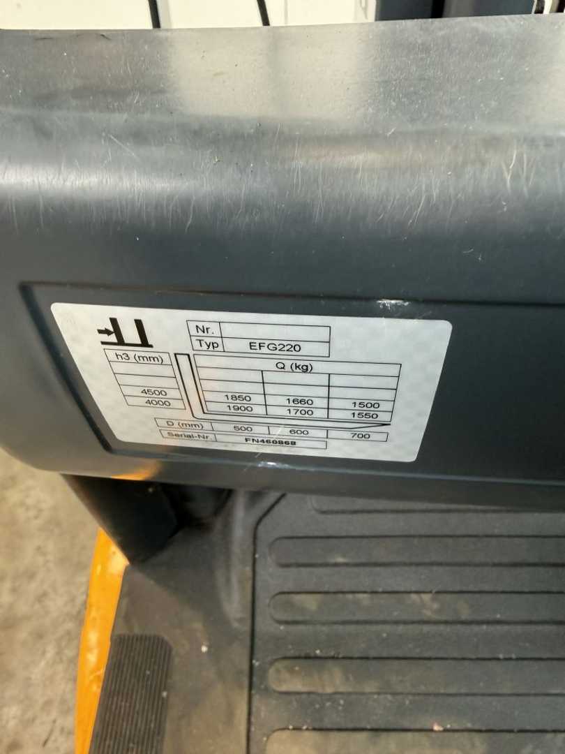 Used Forklift Jungheinrich EFG 220 / 4298 Std. / AKKU 96 % 3 riteņu dakšu iekrāvējs (Image 10)