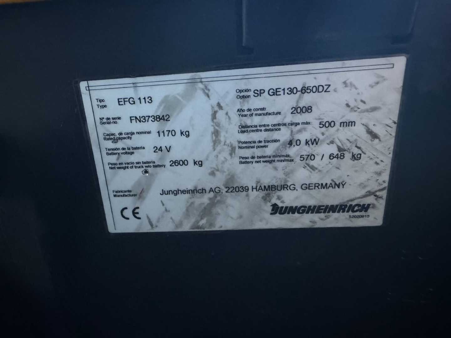 Used Forklift Jungheinrich EFG 113 3 riteņu dakšu iekrāvējs (Image 8) Used Forklift Jungheinrich EFG 113 3 riteņu dakšu iekrāvējs (Image 8)