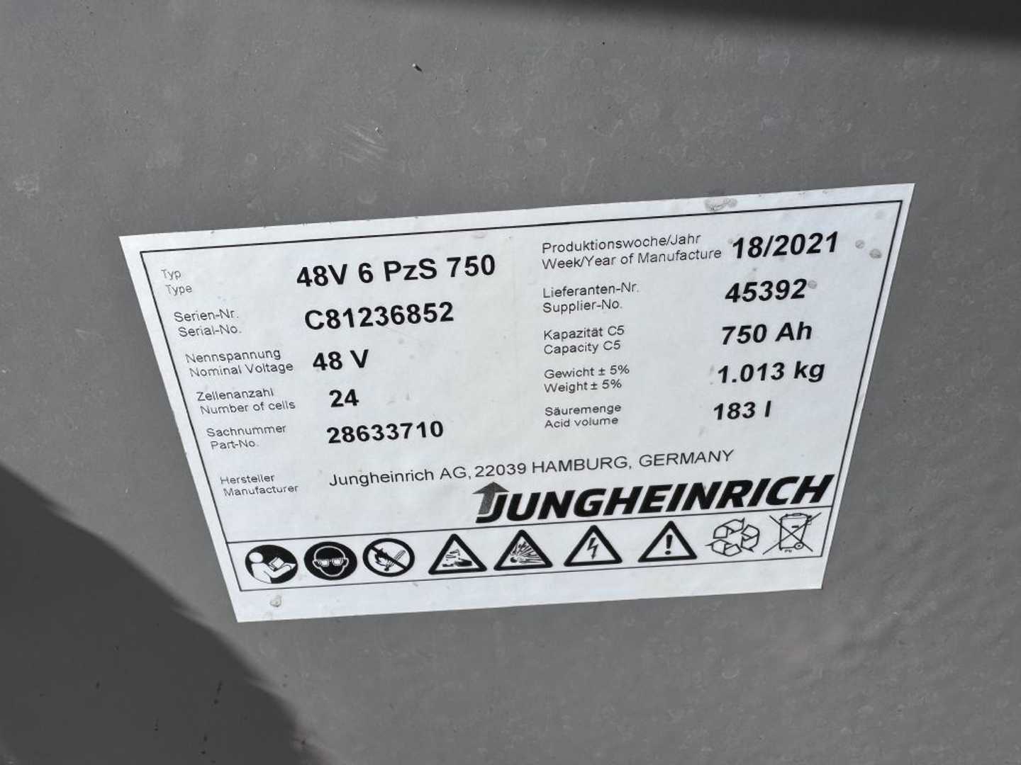 Used Forklift Jungheinrich EFG 216 Baujahr 2021 / Stunden 5204 HH 3100 3 riteņu dakšu iekrāvējs (Image 7) Used Forklift Jungheinrich EFG 216 Baujahr 2021 / Stunden 5204 HH 3100 3 riteņu dakšu iekrāvējs (Image 7)