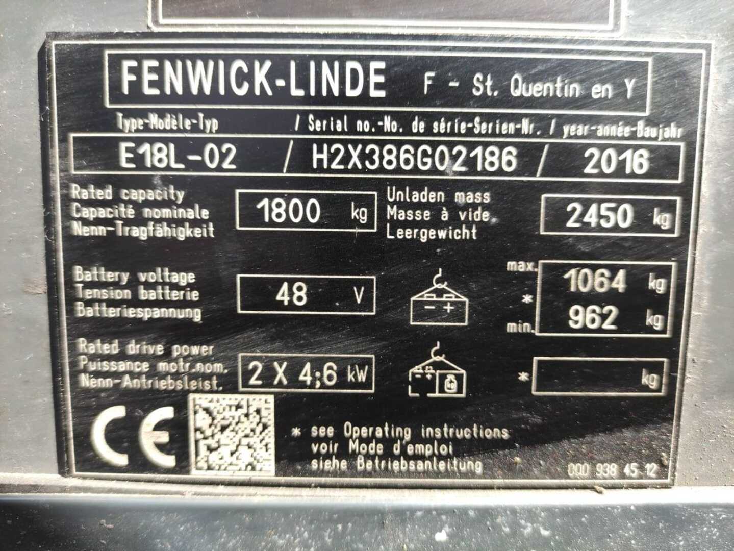 Used Forklift Linde E18L-02-386 3 riteņu dakšu iekrāvējs (Image 7) Used Forklift Linde E18L-02-386 3 riteņu dakšu iekrāvējs (Image 7)