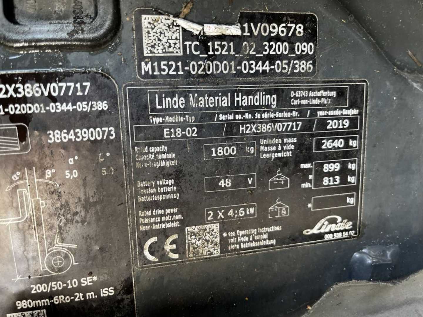 Used Forklift Linde E18-02 3 riteņu dakšu iekrāvējs (Image 4) Used Forklift Linde E18-02 3 riteņu dakšu iekrāvējs (Image 4)