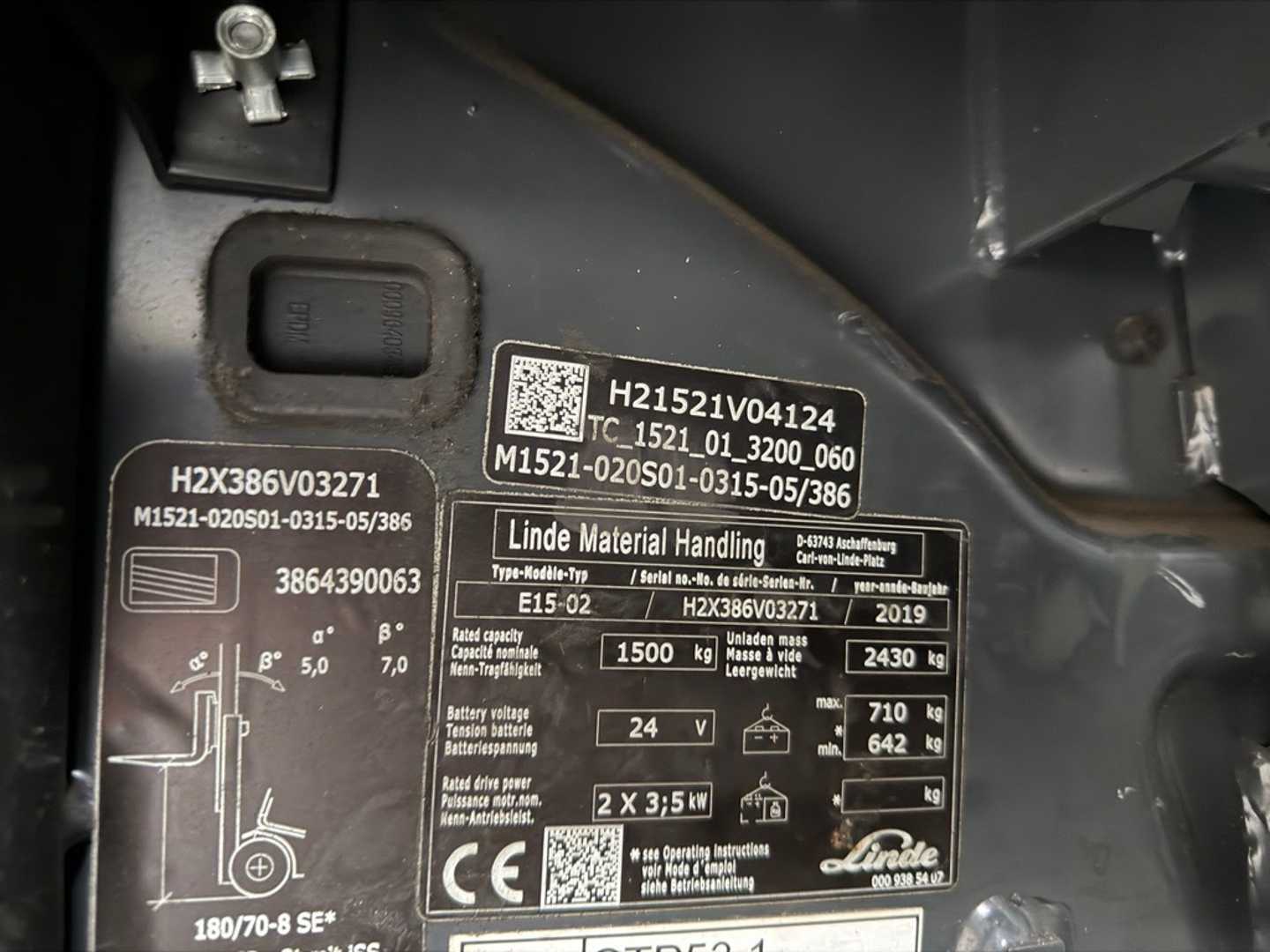 Used Forklift Linde E15 -02 3 riteņu dakšu iekrāvējs (Image 5) Used Forklift Linde E15 -02 3 riteņu dakšu iekrāvējs (Image 5)
