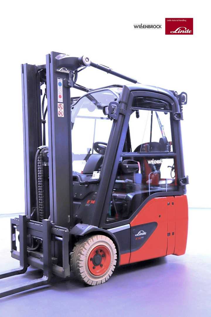 Used Forklift Linde E14-386-02 3 riteņu dakšu iekrāvējs (Image 1)
