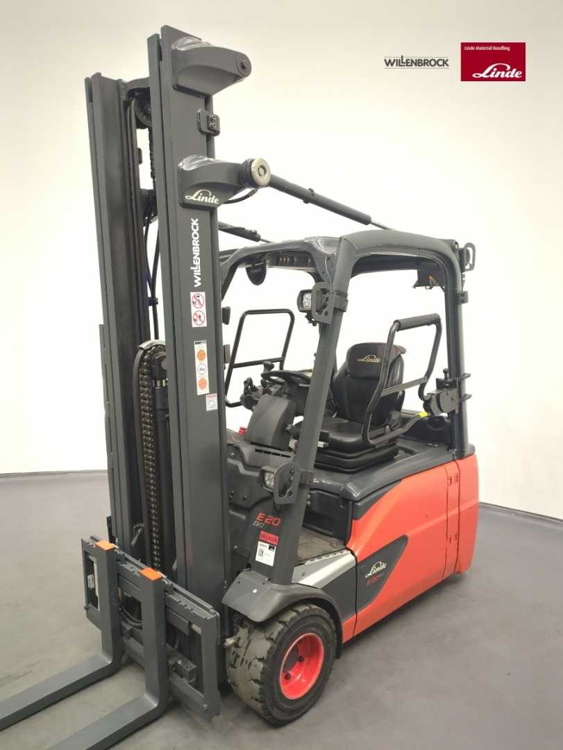 Used Forklift Linde E20L-386-02 3 riteņu dakšu iekrāvējs (Image 1)