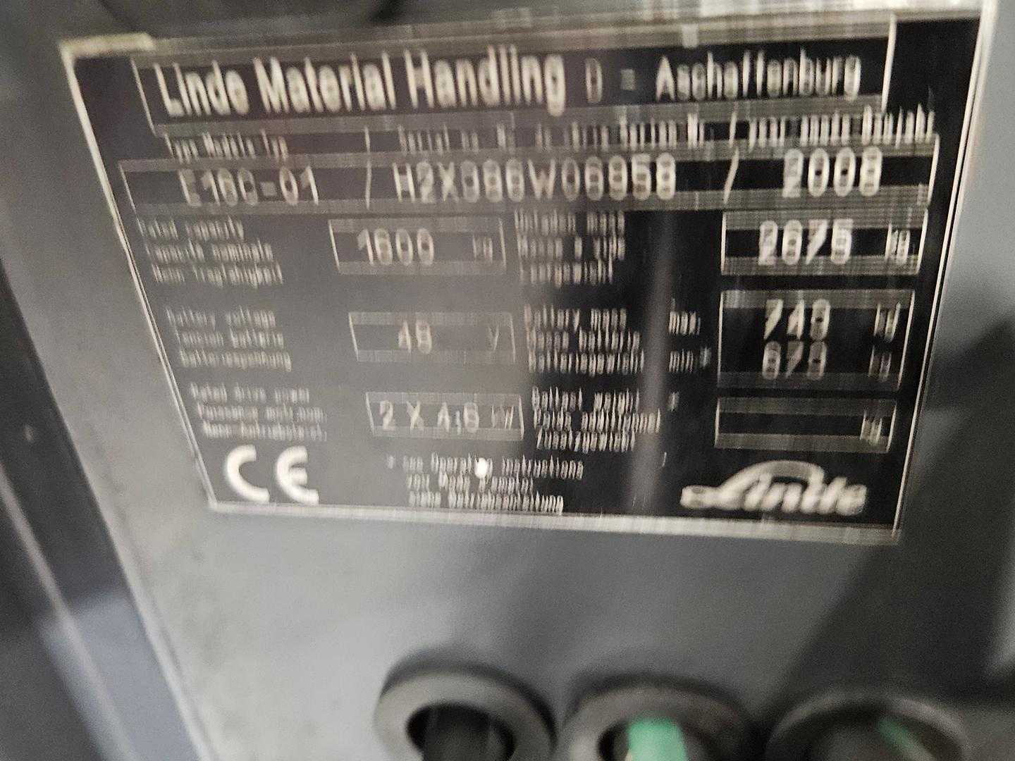 Used Forklift Linde E16C 3 riteņu dakšu iekrāvējs (Image 2)