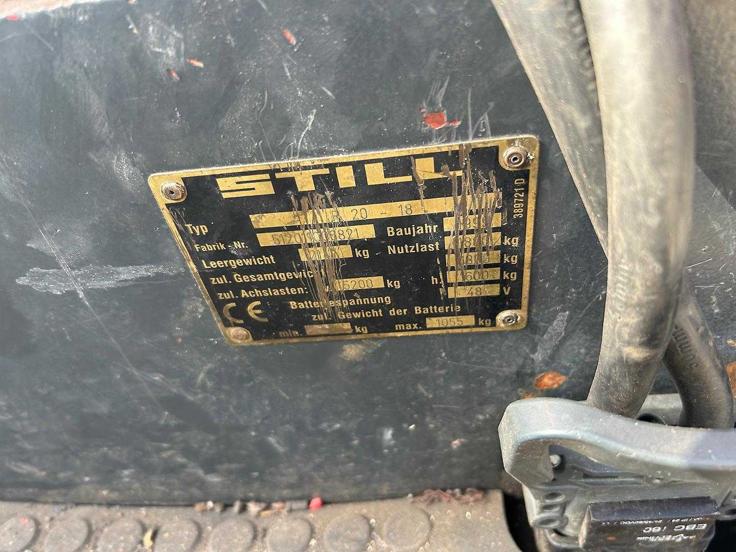 Used Forklift STILL R20-18 3 riteņu dakšu iekrāvējs (Image 3)