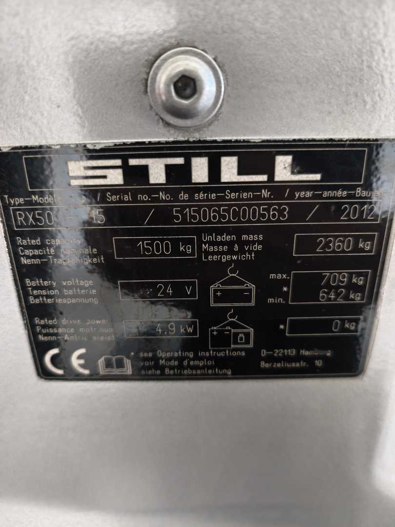 Used Forklift STILL RX 50-15 3 riteņu dakšu iekrāvējs (Image 6) Used Forklift STILL RX 50-15 3 riteņu dakšu iekrāvējs (Image 6)