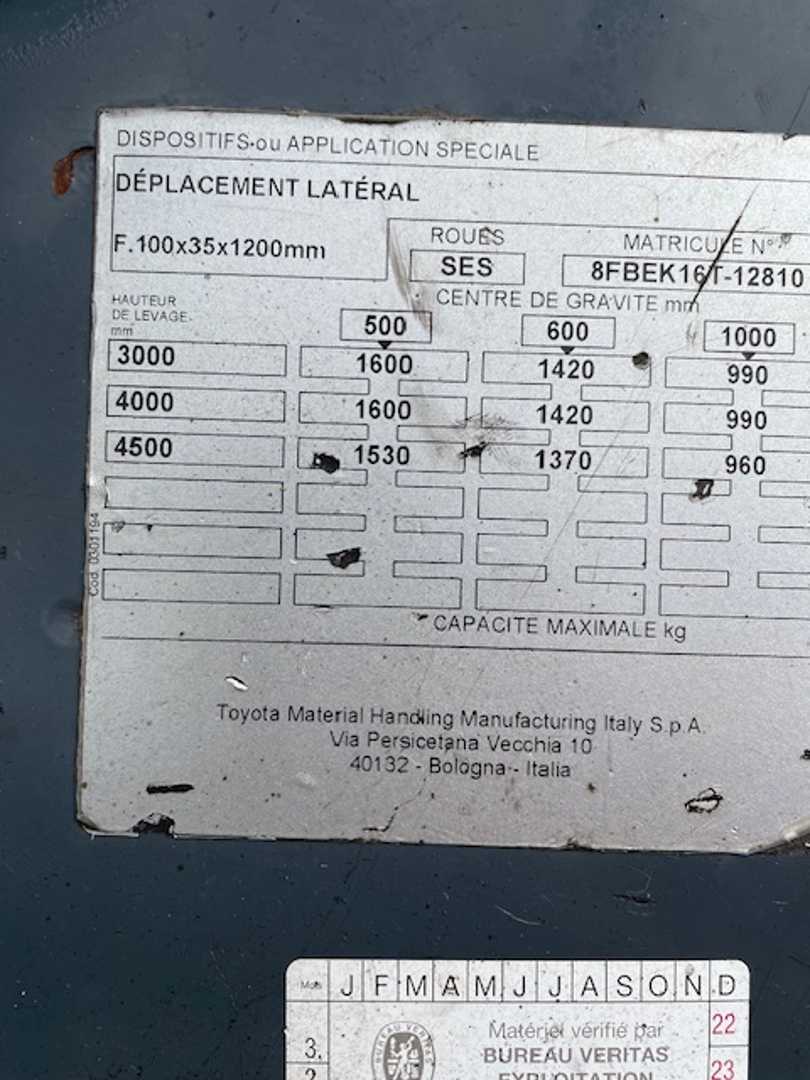 Used Forklift Toyota 8FBEK16T 3 riteņu dakšu iekrāvējs (Image 7) Used Forklift Toyota 8FBEK16T 3 riteņu dakšu iekrāvējs (Image 7)