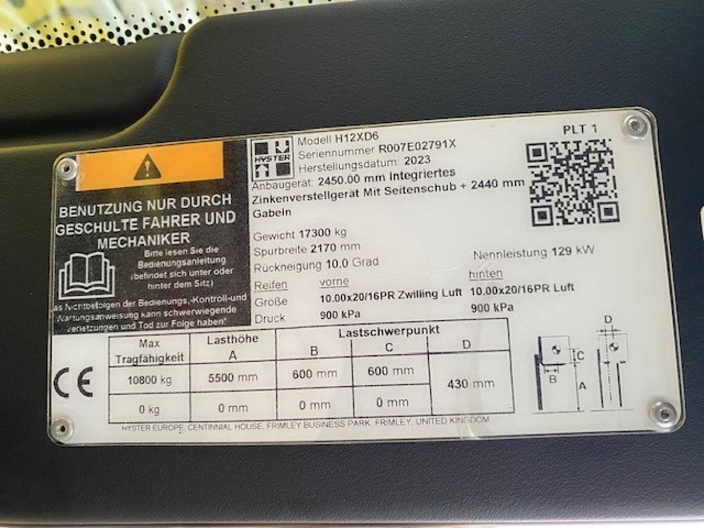 Used Forklift Hyster H12XD6 4 riteņu dakšu iekrāvējs (Image 10) Used Forklift Hyster H12XD6 4 riteņu dakšu iekrāvējs (Image 10)