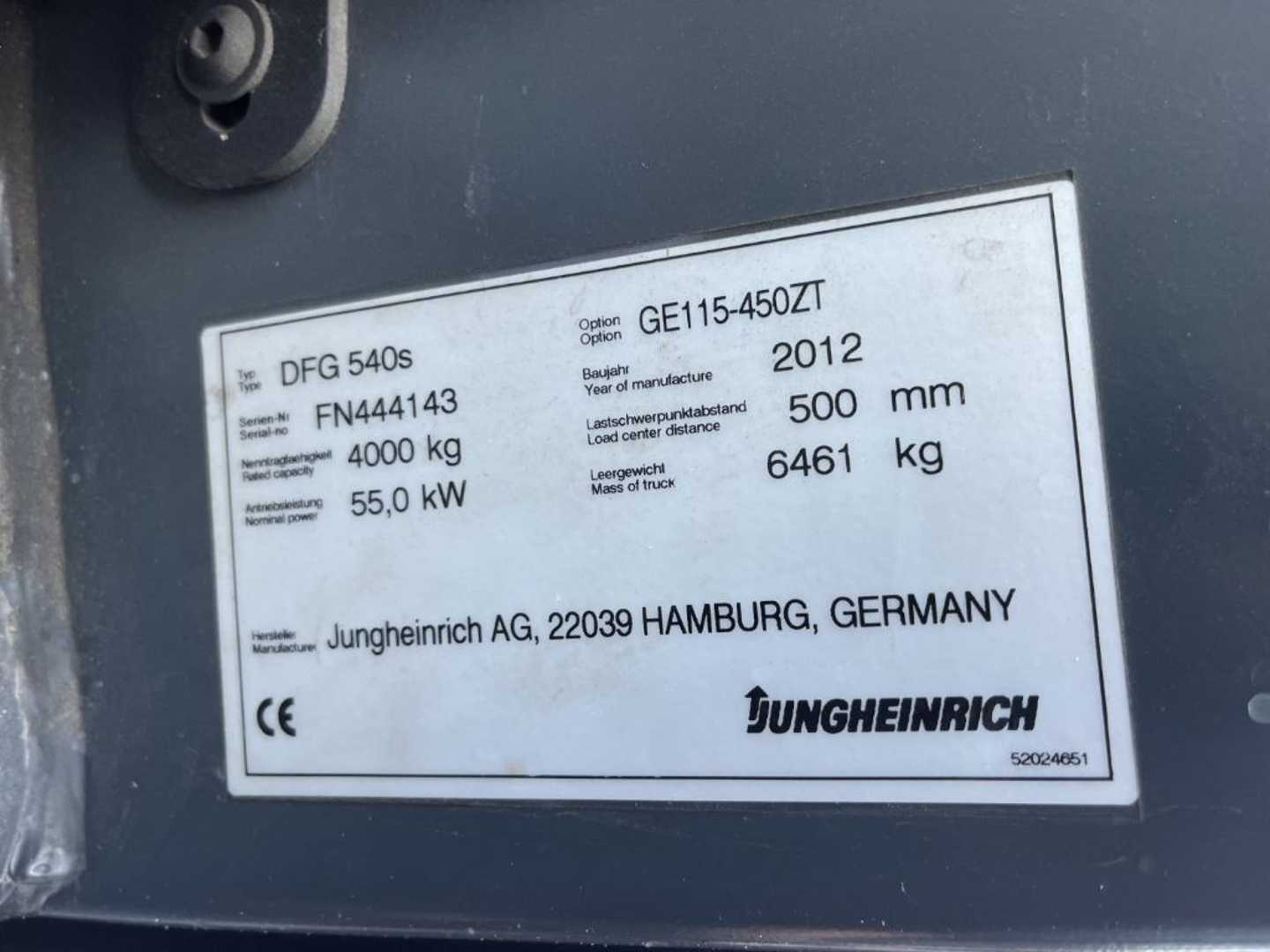 Used Forklift Jungheinrich DFG540s 4 riteņu dakšu iekrāvējs (Image 4)