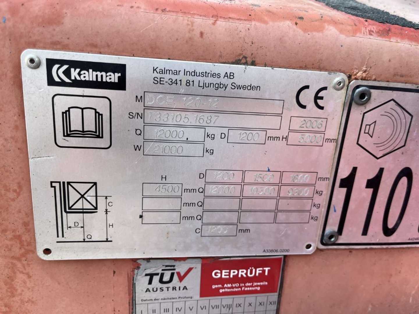 Used Forklift Kalmar DCE120-12 4 riteņu dakšu iekrāvējs (Image 4) Used Forklift Kalmar DCE120-12 4 riteņu dakšu iekrāvējs (Image 4)