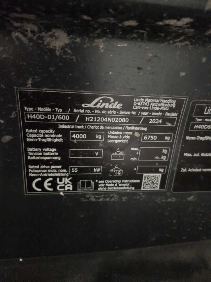Used Forklift Linde H40/600D-1204-01 4 riteņu dakšu iekrāvējs (Image 6) Used Forklift Linde H40/600D-1204-01 4 riteņu dakšu iekrāvējs (Image 6)