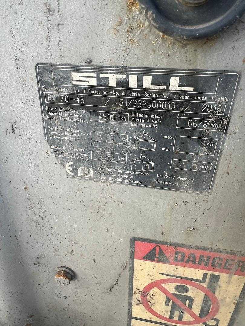 Used Forklift STILL RX 70-45 4 riteņu dakšu iekrāvējs (Image 7) Used Forklift STILL RX 70-45 4 riteņu dakšu iekrāvējs (Image 7)