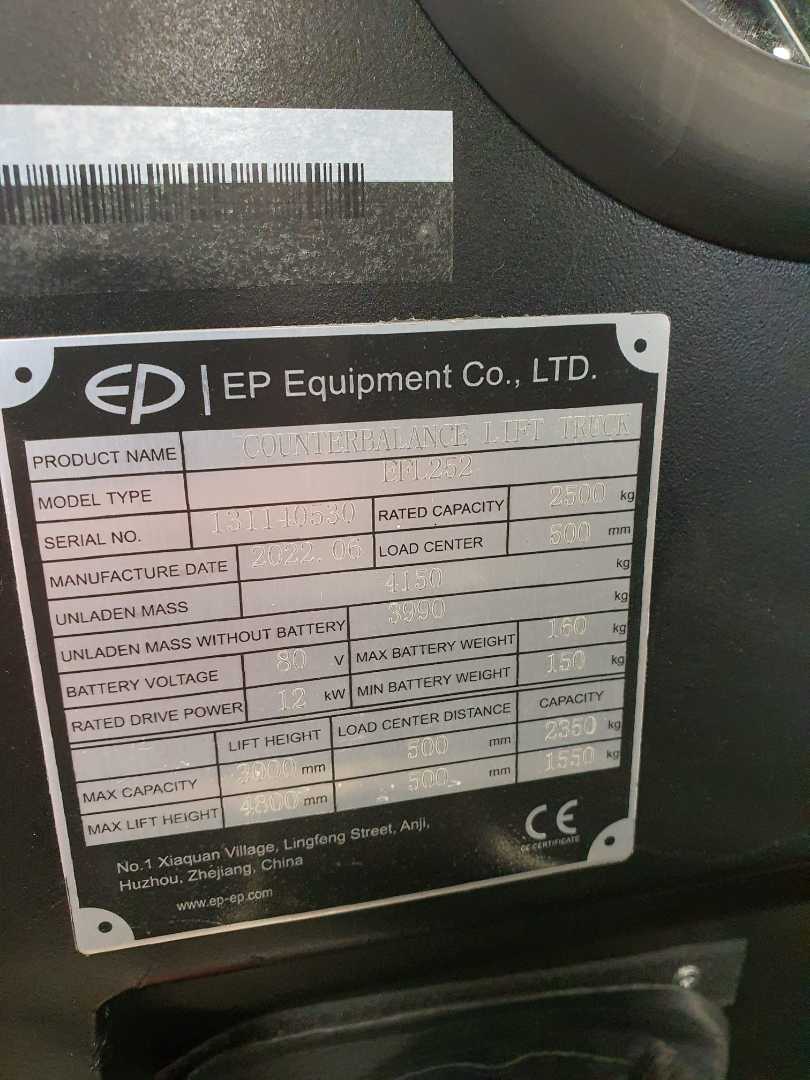 Used Forklift EP EFL252 4 riteņu dakšu iekrāvējs (Image 13)