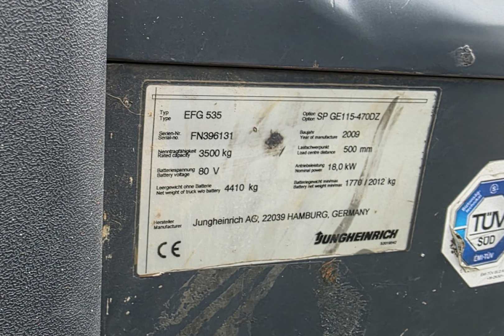 Used Forklift Jungheinrich EFG535 4 riteņu dakšu iekrāvējs (Image 8) Used Forklift Jungheinrich EFG535 4 riteņu dakšu iekrāvējs (Image 8)