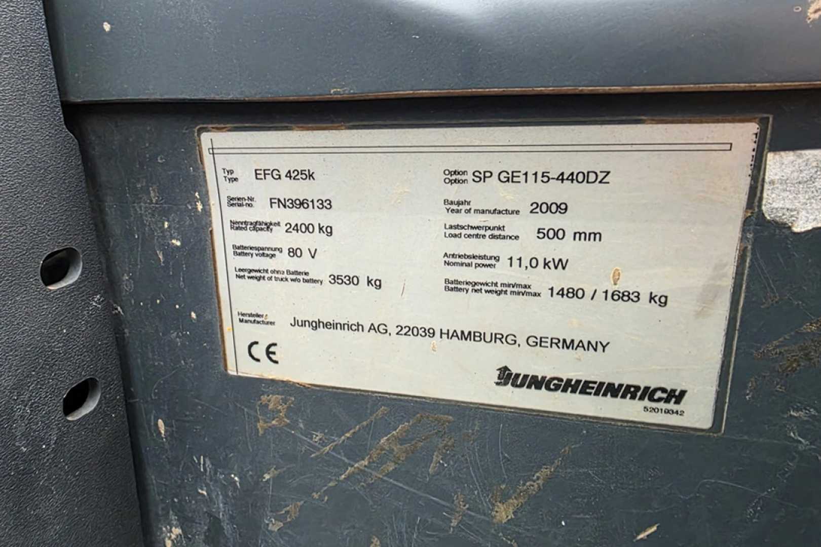 Used Forklift Jungheinrich EFG425K 4 riteņu dakšu iekrāvējs (Image 7)