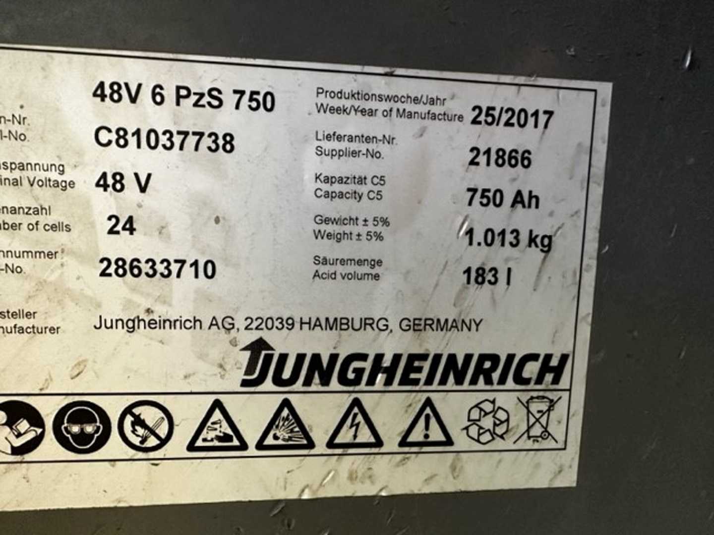 Used Forklift Jungheinrich EFG 316 G-464DZ 4 riteņu dakšu iekrāvējs (Image 7)