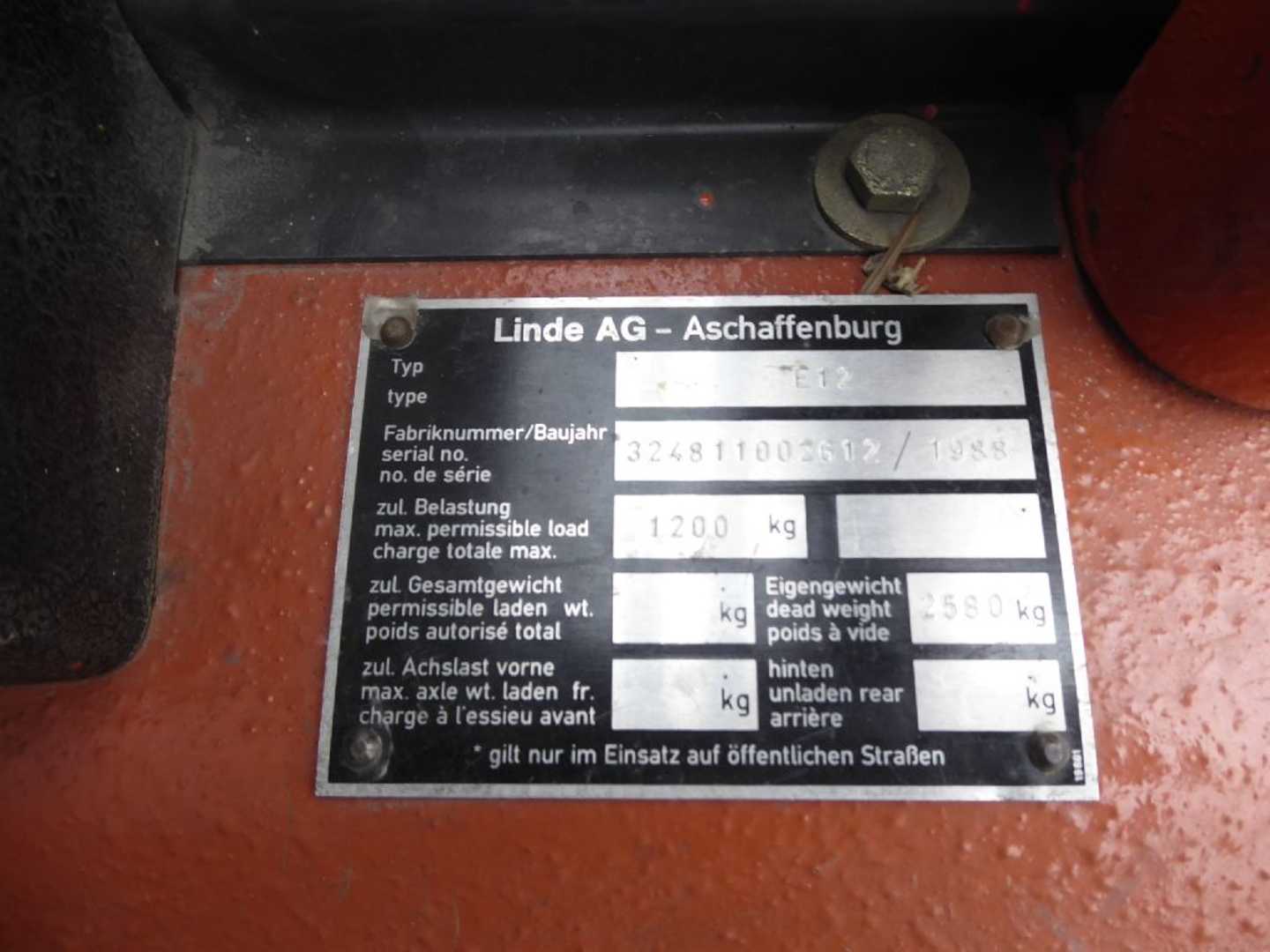 Used Forklift Linde E12 4 riteņu dakšu iekrāvējs (Image 5) Used Forklift Linde E12 4 riteņu dakšu iekrāvējs (Image 5)