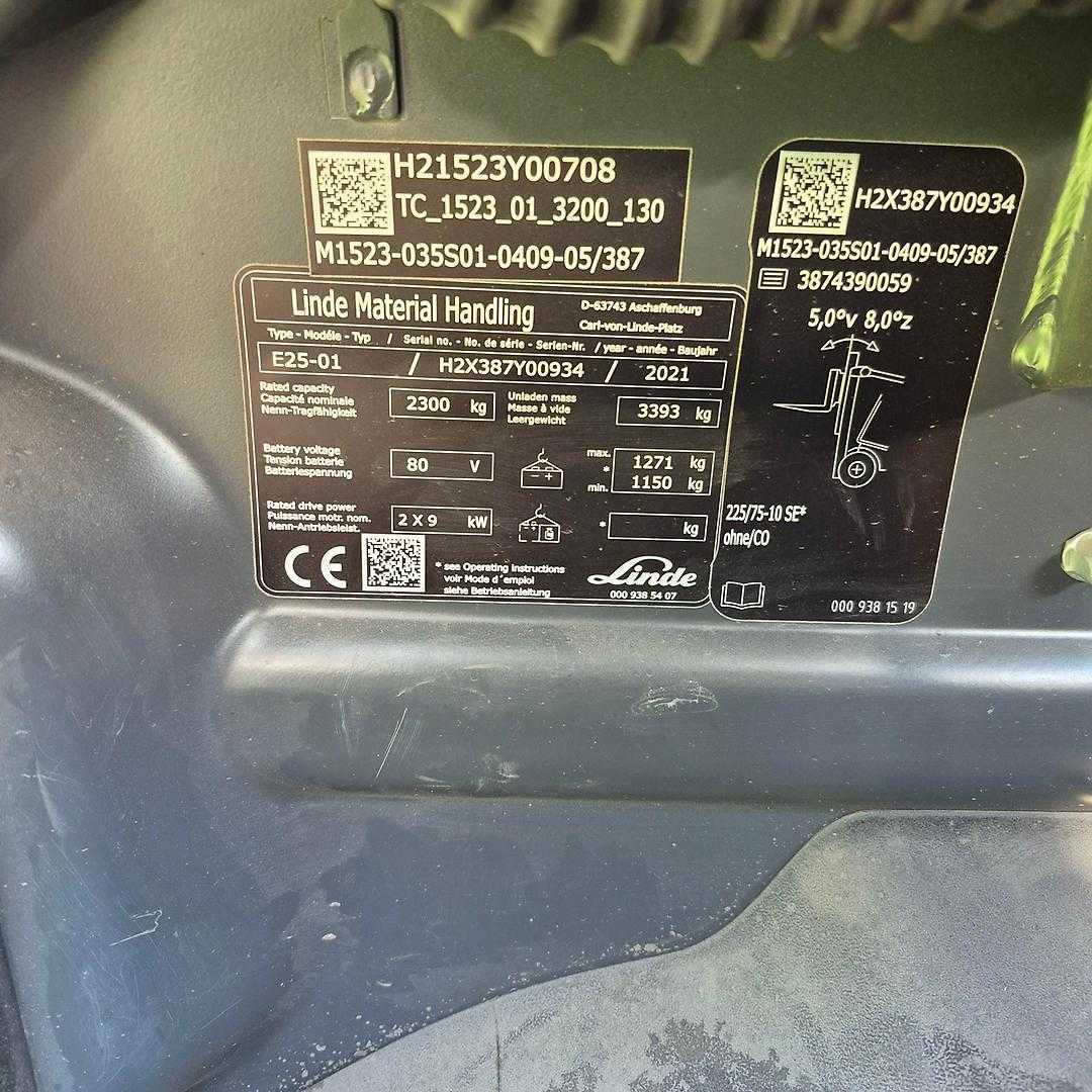 Used Forklift Linde E25C 4 riteņu dakšu iekrāvējs (Image 5) Used Forklift Linde E25C 4 riteņu dakšu iekrāvējs (Image 5)