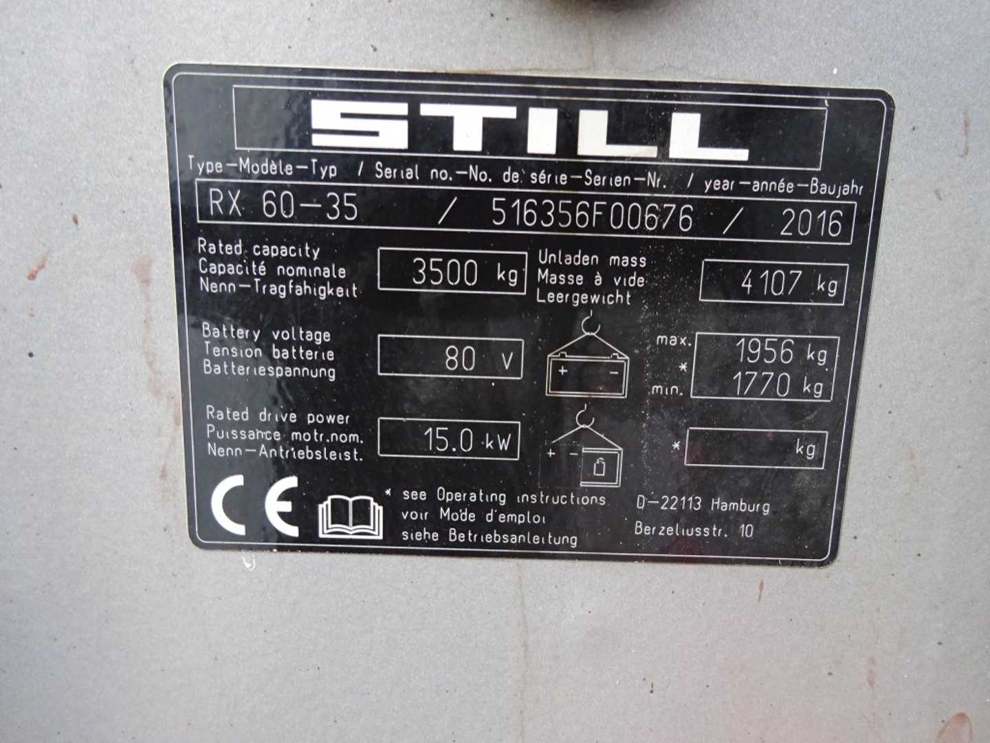 Used Forklift STILL RX60-35 4 riteņu dakšu iekrāvējs (Image 6) Used Forklift STILL RX60-35 4 riteņu dakšu iekrāvējs (Image 6)