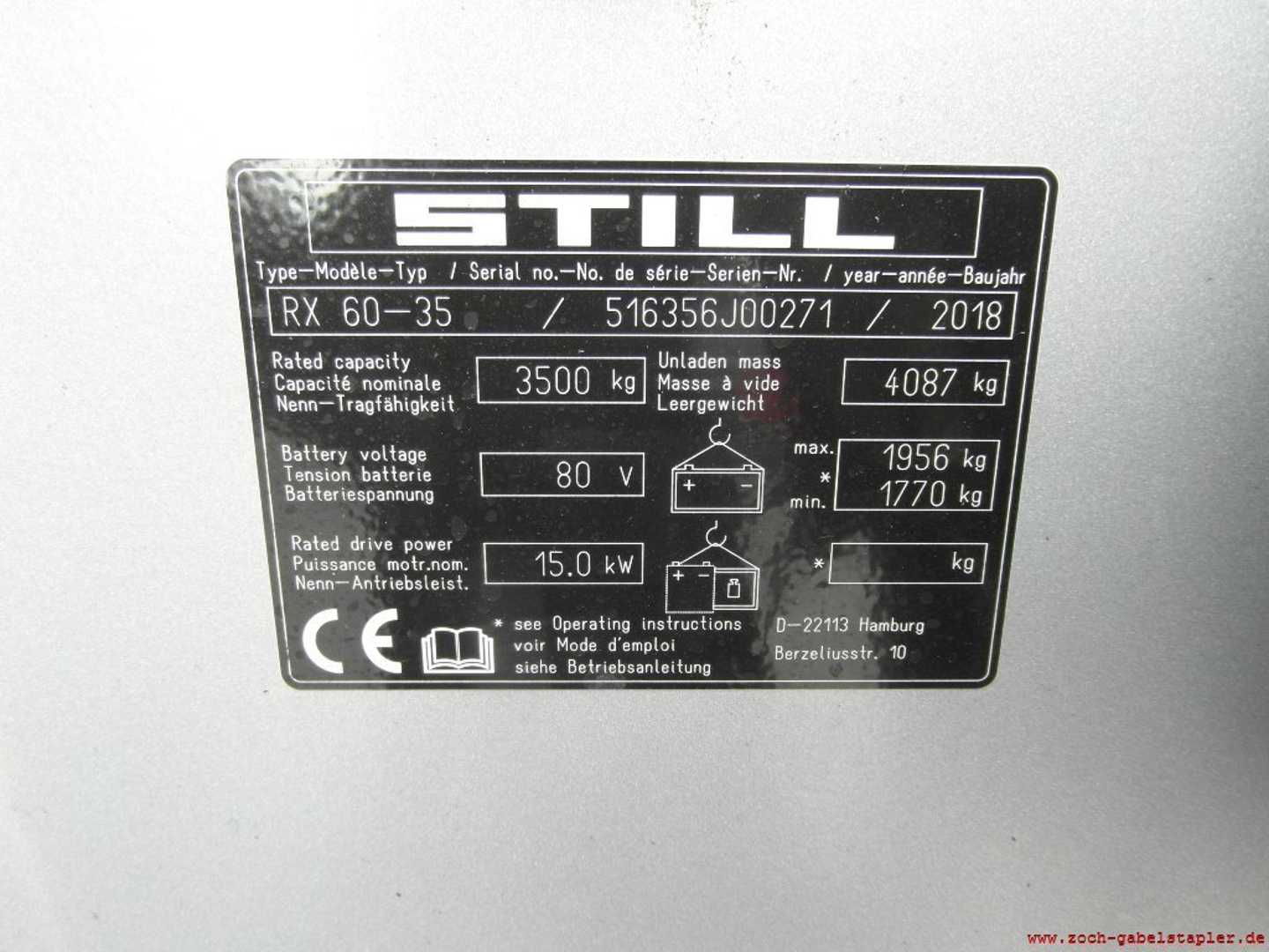 Used Forklift STILL RX60-35 4 riteņu dakšu iekrāvējs (Image 8) Used Forklift STILL RX60-35 4 riteņu dakšu iekrāvējs (Image 8)