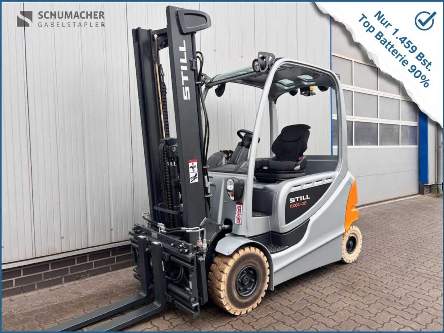 Used Forklift STILL RX60-25L/600 | Nur 1.459 Bst. | AKKU 90% 4 riteņu dakšu iekrāvējs (Image 1)