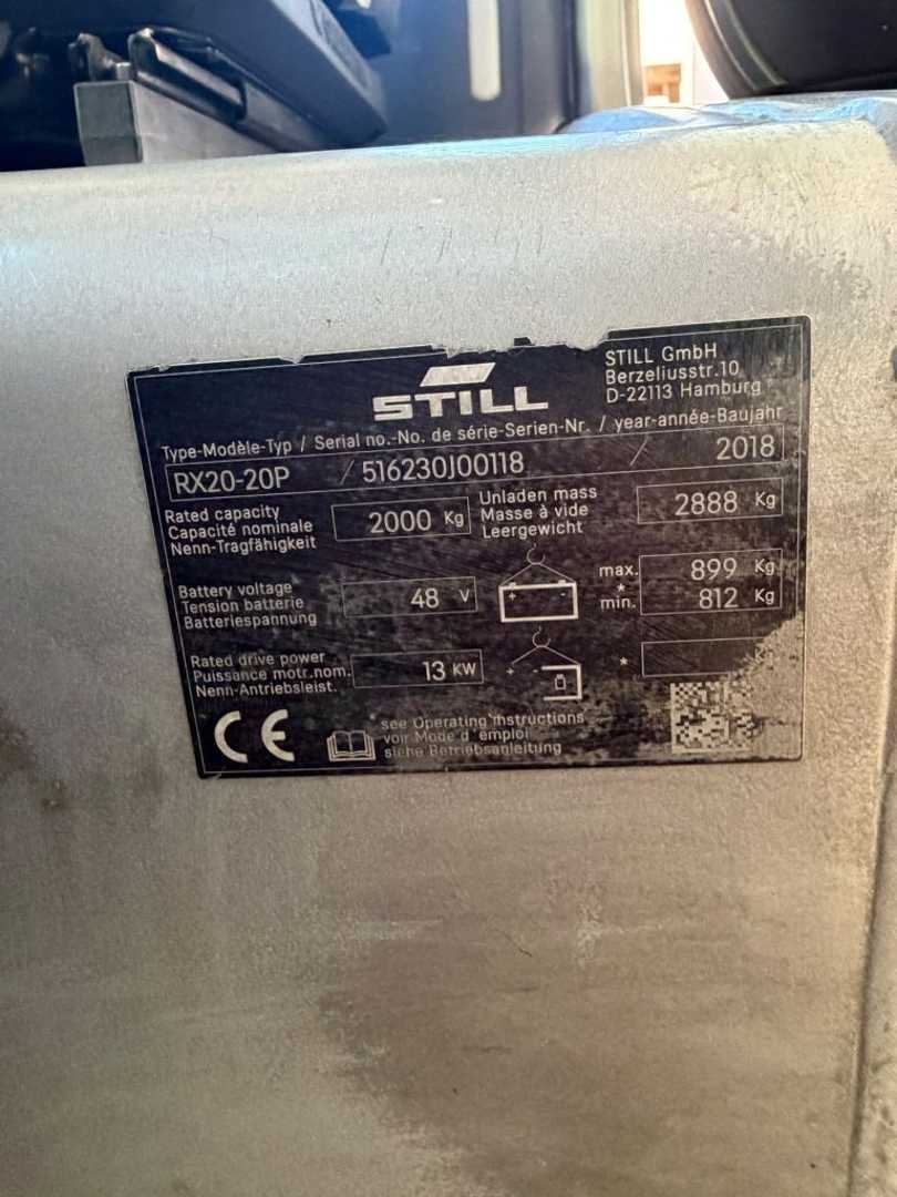 Used Forklift STILL RX20-20P 4 riteņu dakšu iekrāvējs (Image 6) Used Forklift STILL RX20-20P 4 riteņu dakšu iekrāvējs (Image 6)