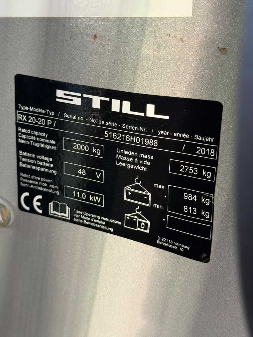 Used Forklift STILL RX20-20P 4 riteņu dakšu iekrāvējs (Image 6) Used Forklift STILL RX20-20P 4 riteņu dakšu iekrāvējs (Image 6)