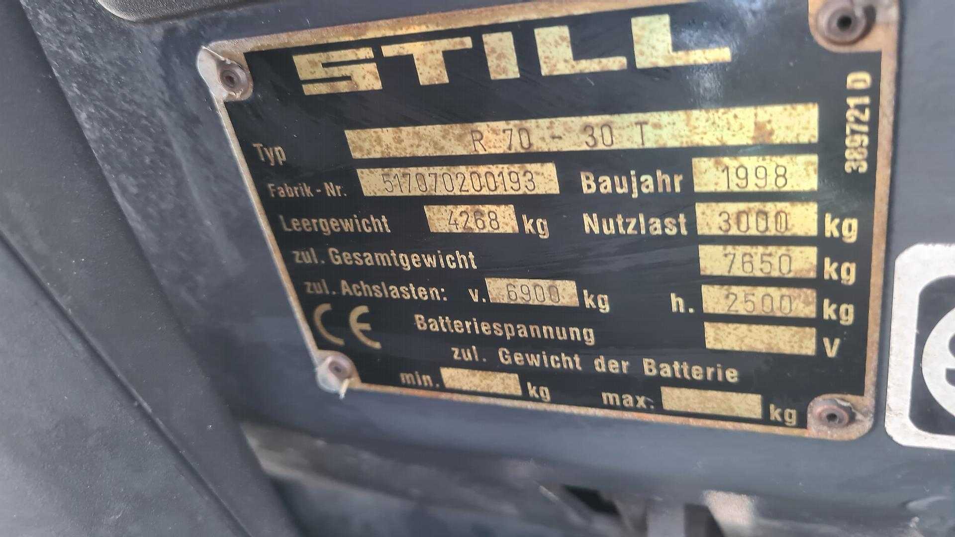Used Forklift STILL R70-30 mit Video 4 riteņu dakšu iekrāvējs (Image 12)