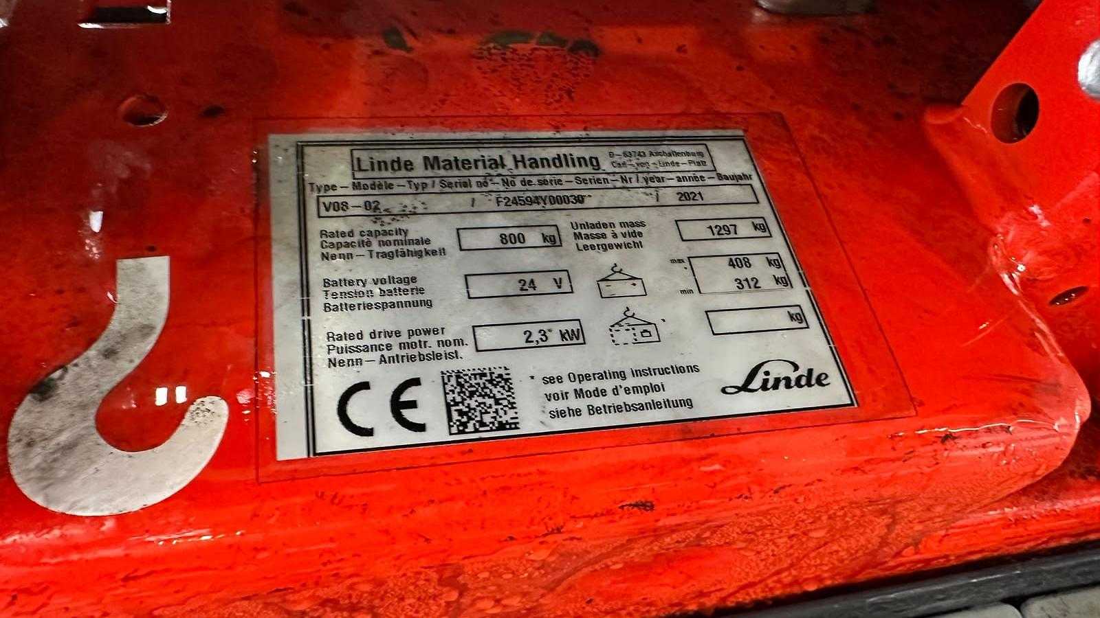Used Forklift Linde V 08-02 Apakšējo augstplauktu komplektētājs (< 2,5 m) (Image 14) Used Forklift Linde V 08-02 Apakšējo augstplauktu komplektētājs (< 2,5 m) (Image 14)